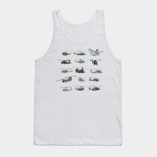 American Military Helicopters Tank Top